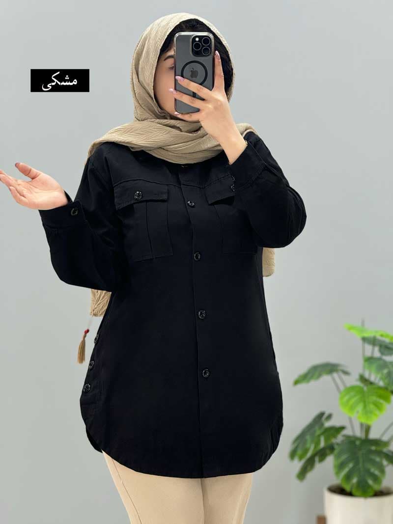 مانتو کتان آزیتا کد 106401564 — تصویر ۳