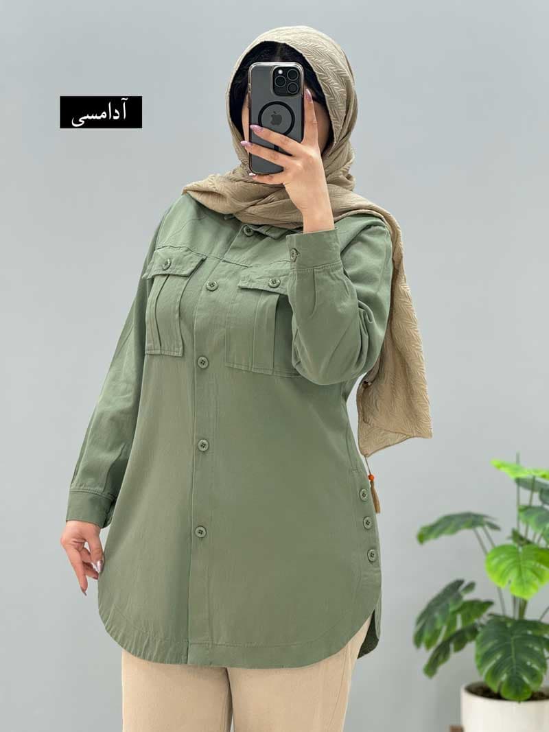 مانتو کتان آزیتا کد 106401564