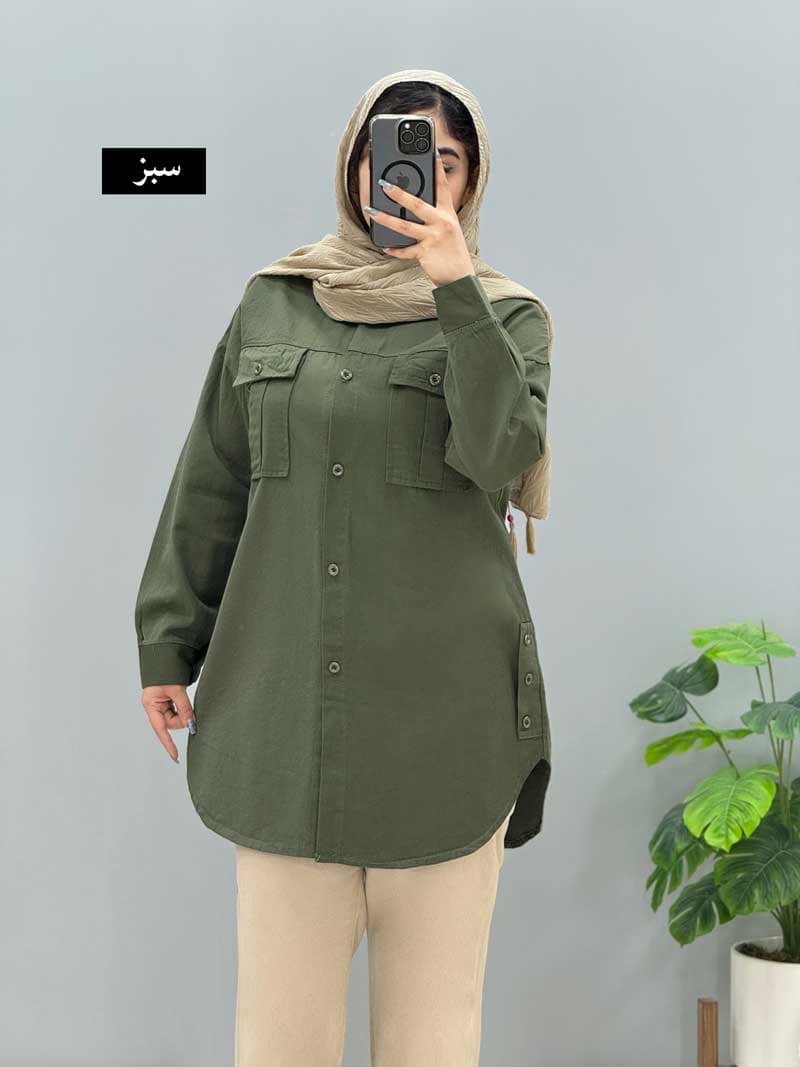 مانتو کتان آزیتا کد 106401564 — تصویر ۴