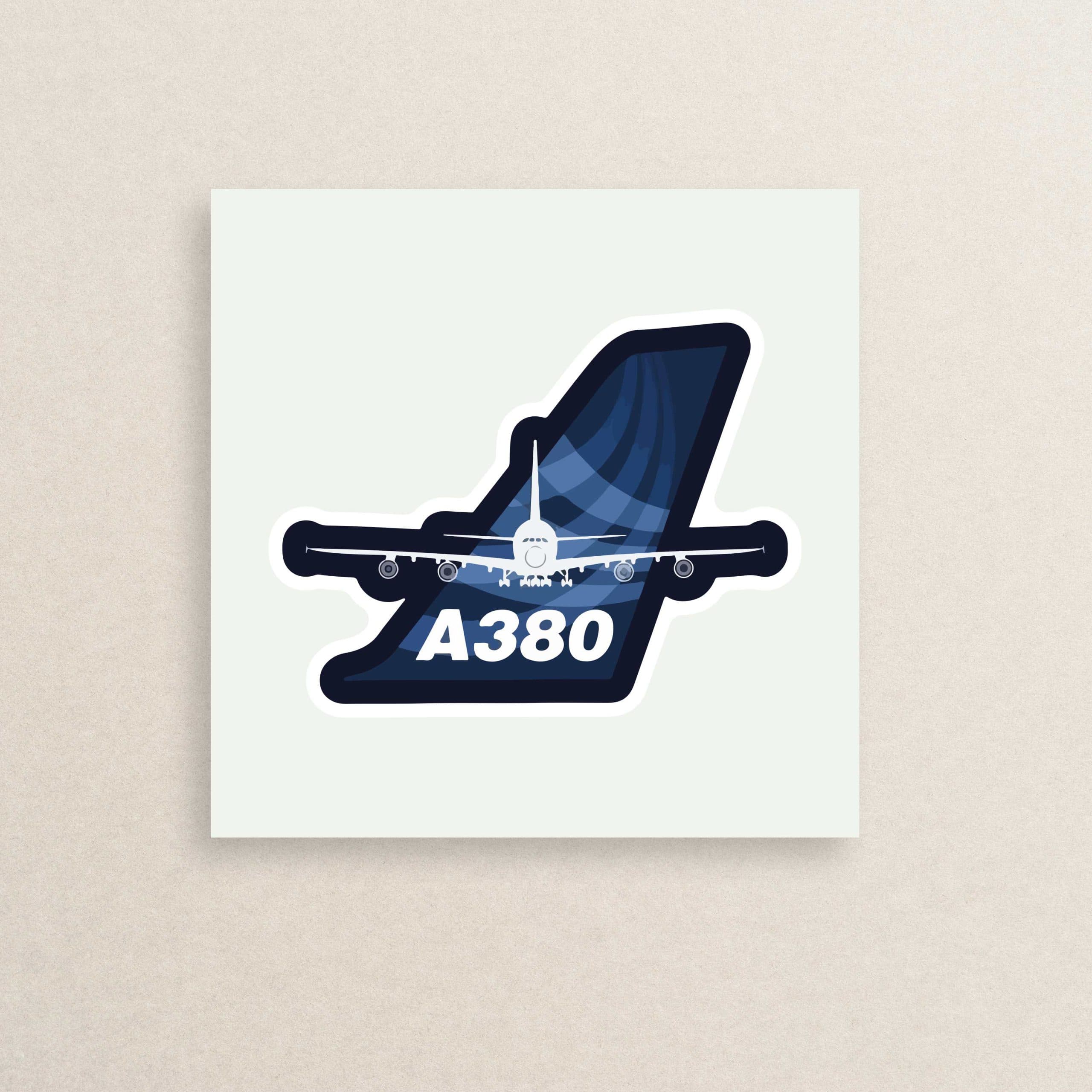 استیکر هوانوردی ایرباس 380 01 | Airbus A380 aviation sticker 01