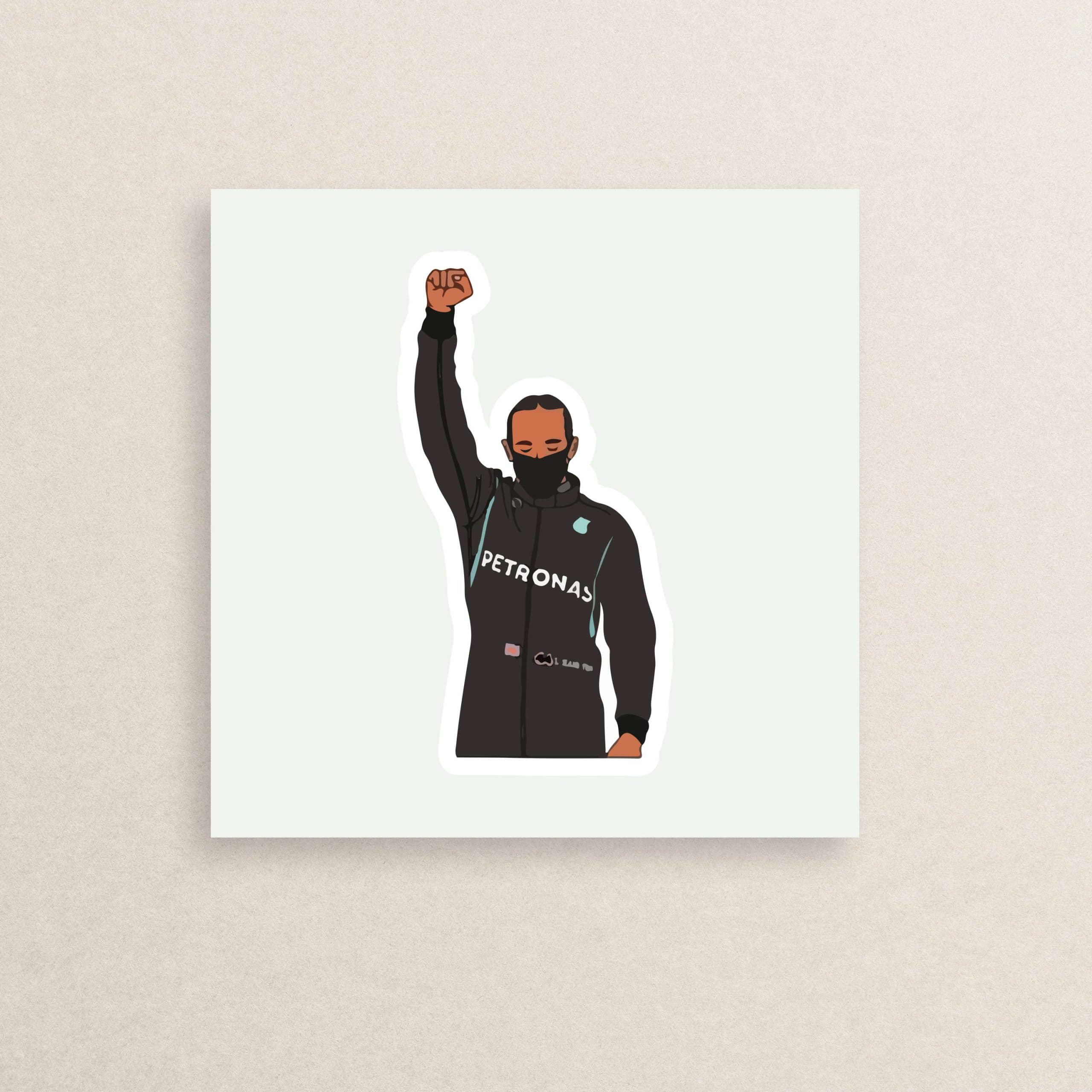 استیکر ماشین فرمول 1 – لوییس همیلتون 14 | Formula 1 Lewis Hamilton car sticker 14