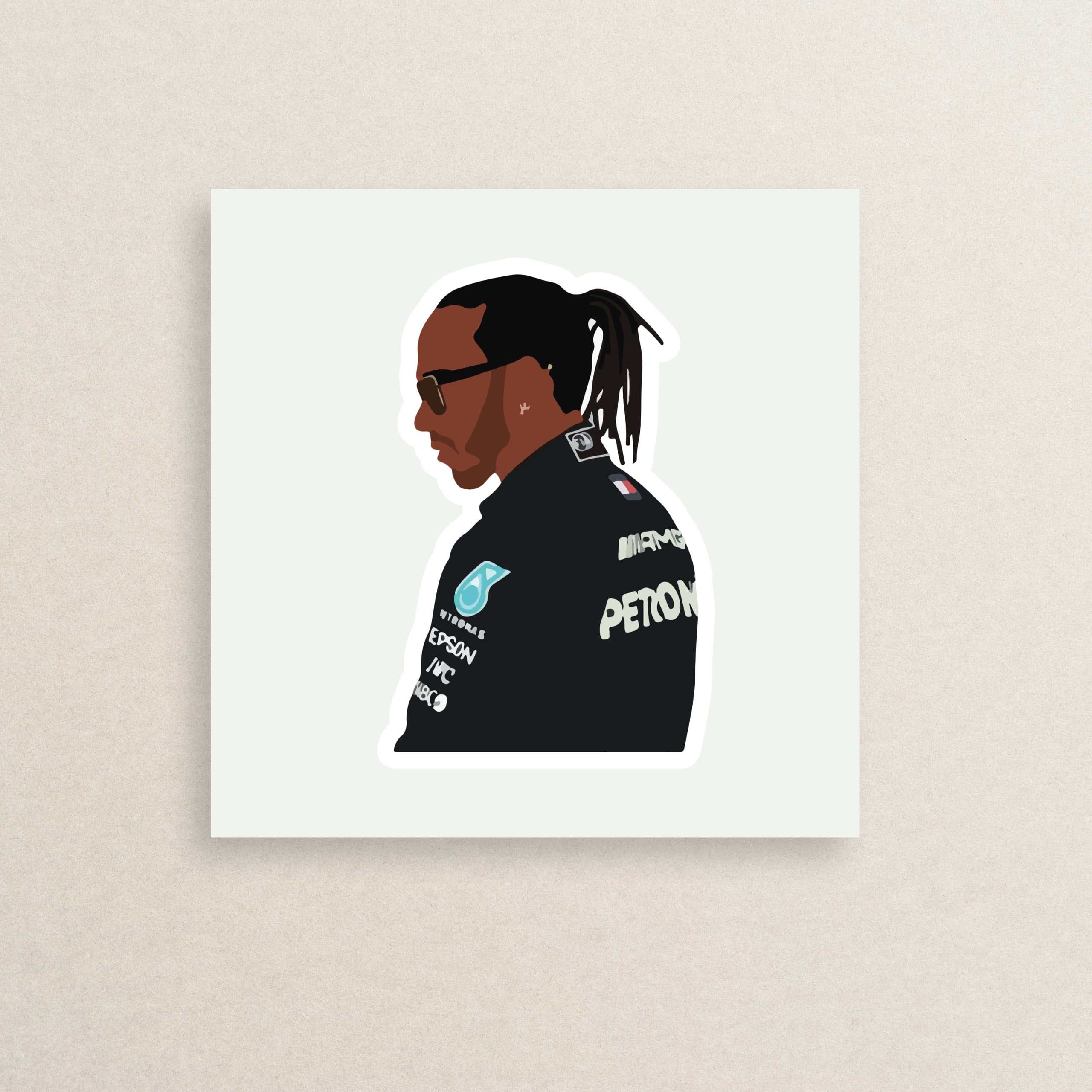 استیکر ماشین فرمول 1 – لوییس همیلتون 12 | Formula 1 Lewis Hamilton car sticker 12
