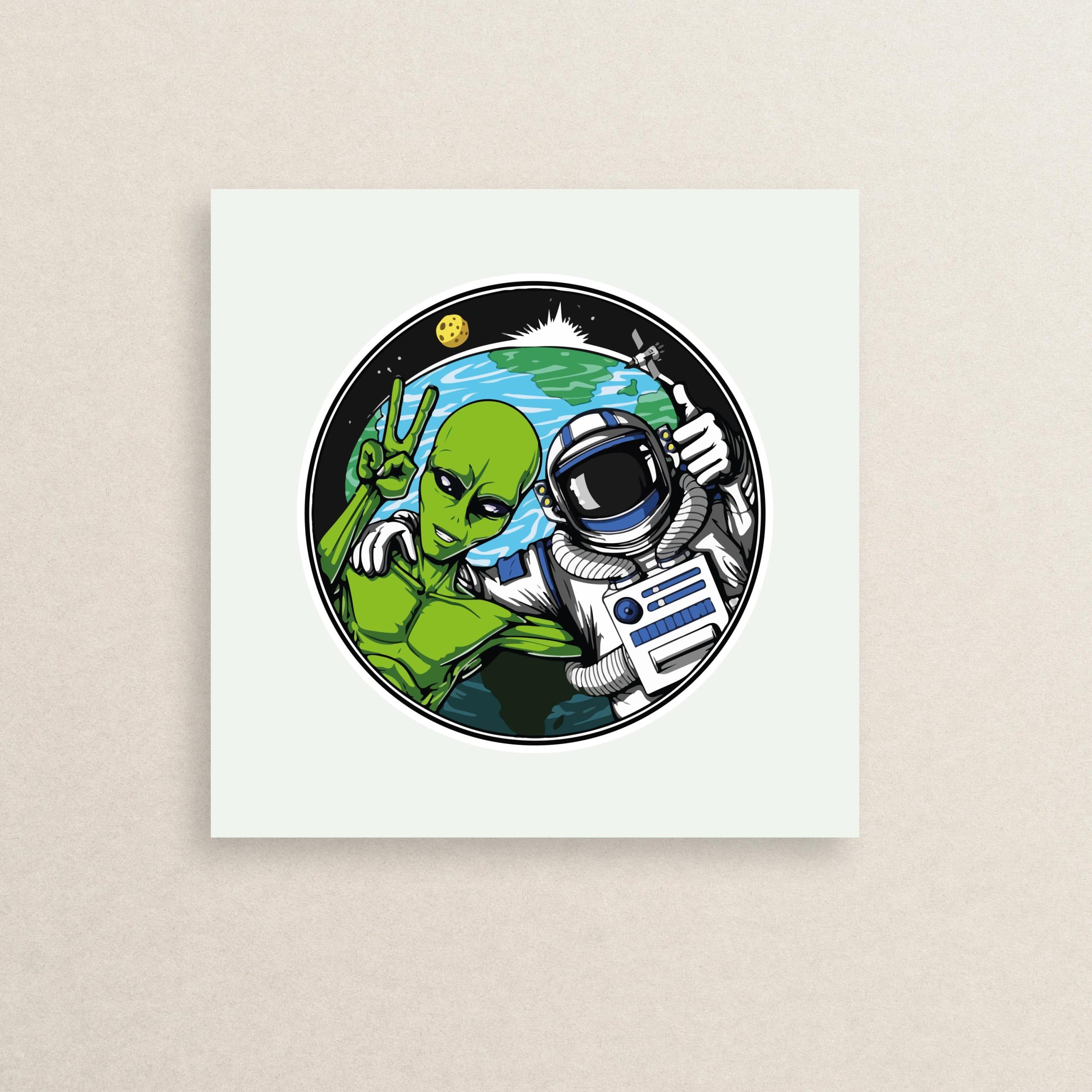 استیکر آدم فضایی18 | Alien sticker 18