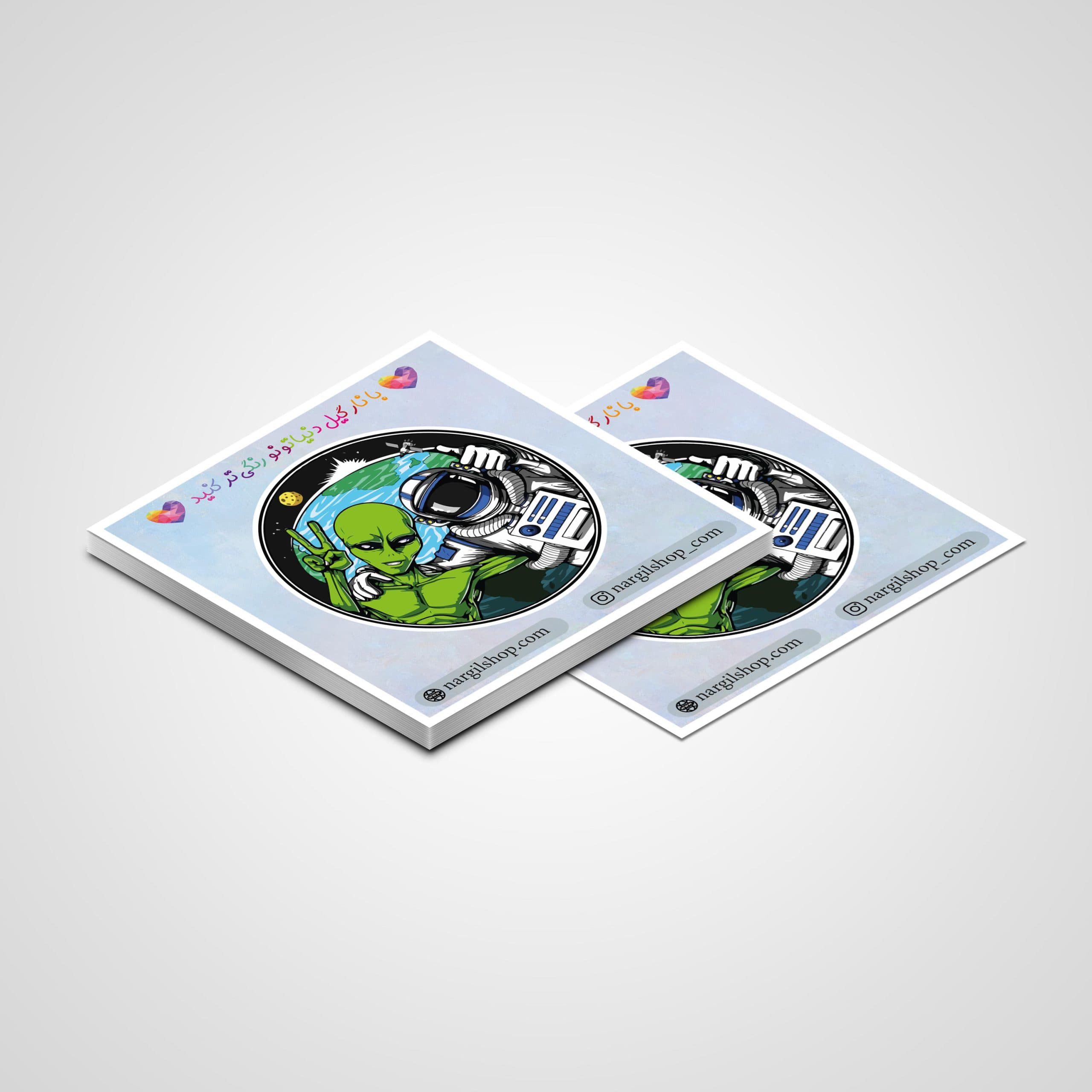 استیکر آدم فضایی18 | Alien sticker 18 — تصویر ۲