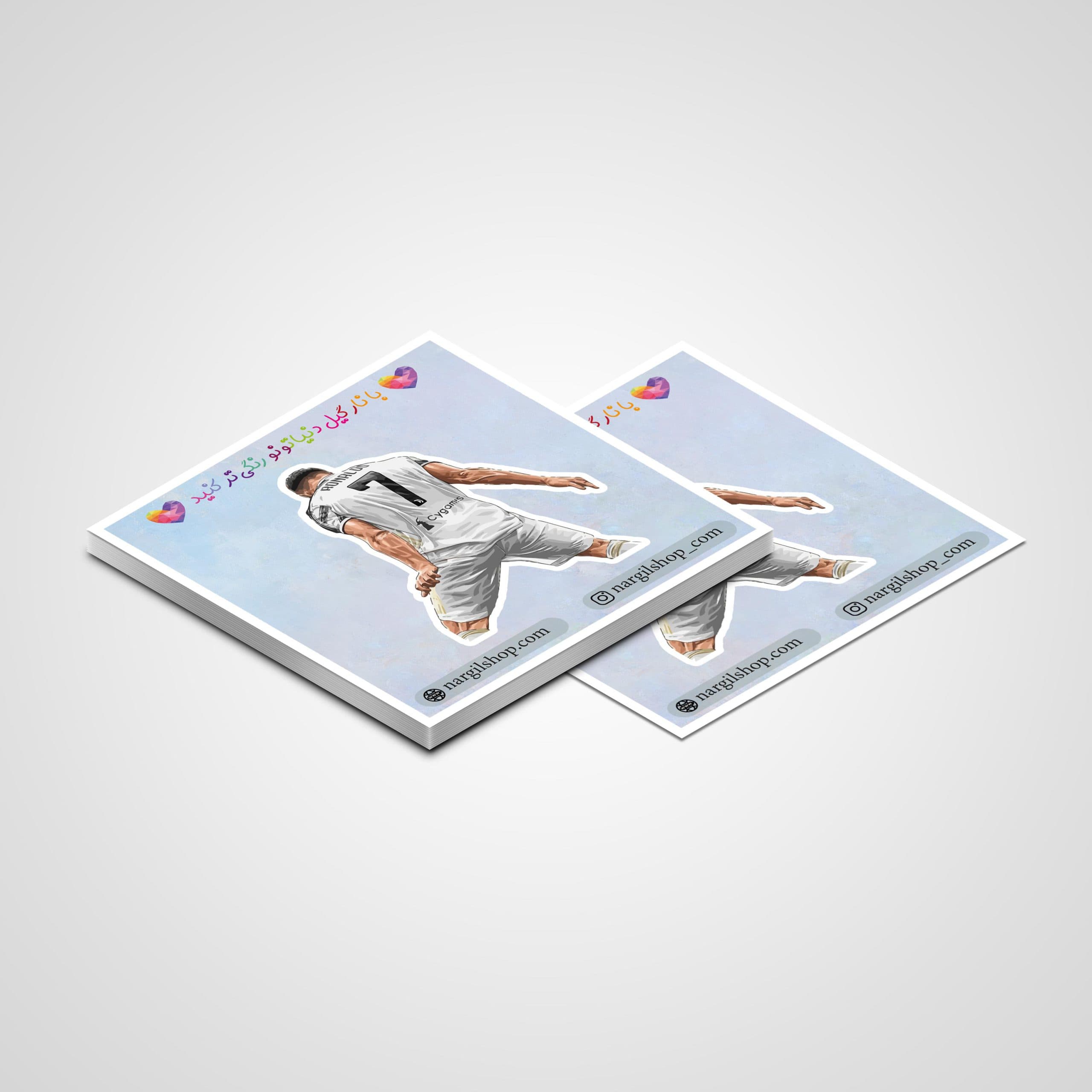 استیکر فوتبالیست کریستیانو رونالدو 08 | 08 Cristiano Ronaldo sticker — تصویر ۲