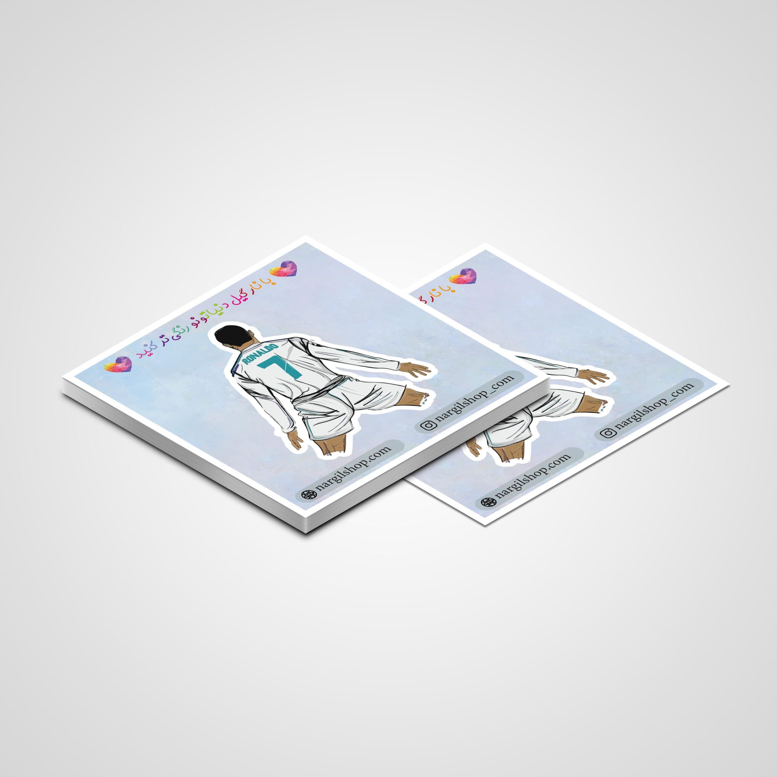 استیکر فوتبالیست کریستیانو رونالدو 07 | 07 Cristiano Ronaldo sticker — تصویر ۲