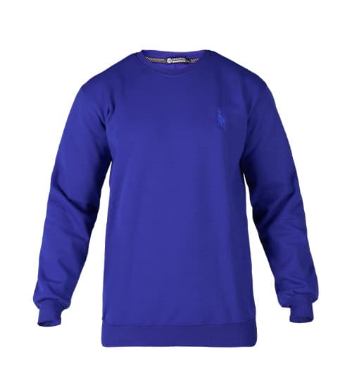 بلوز یقه گرد مردانه نرمال ساده اسپان آبی کاربنی Polo کد 48960