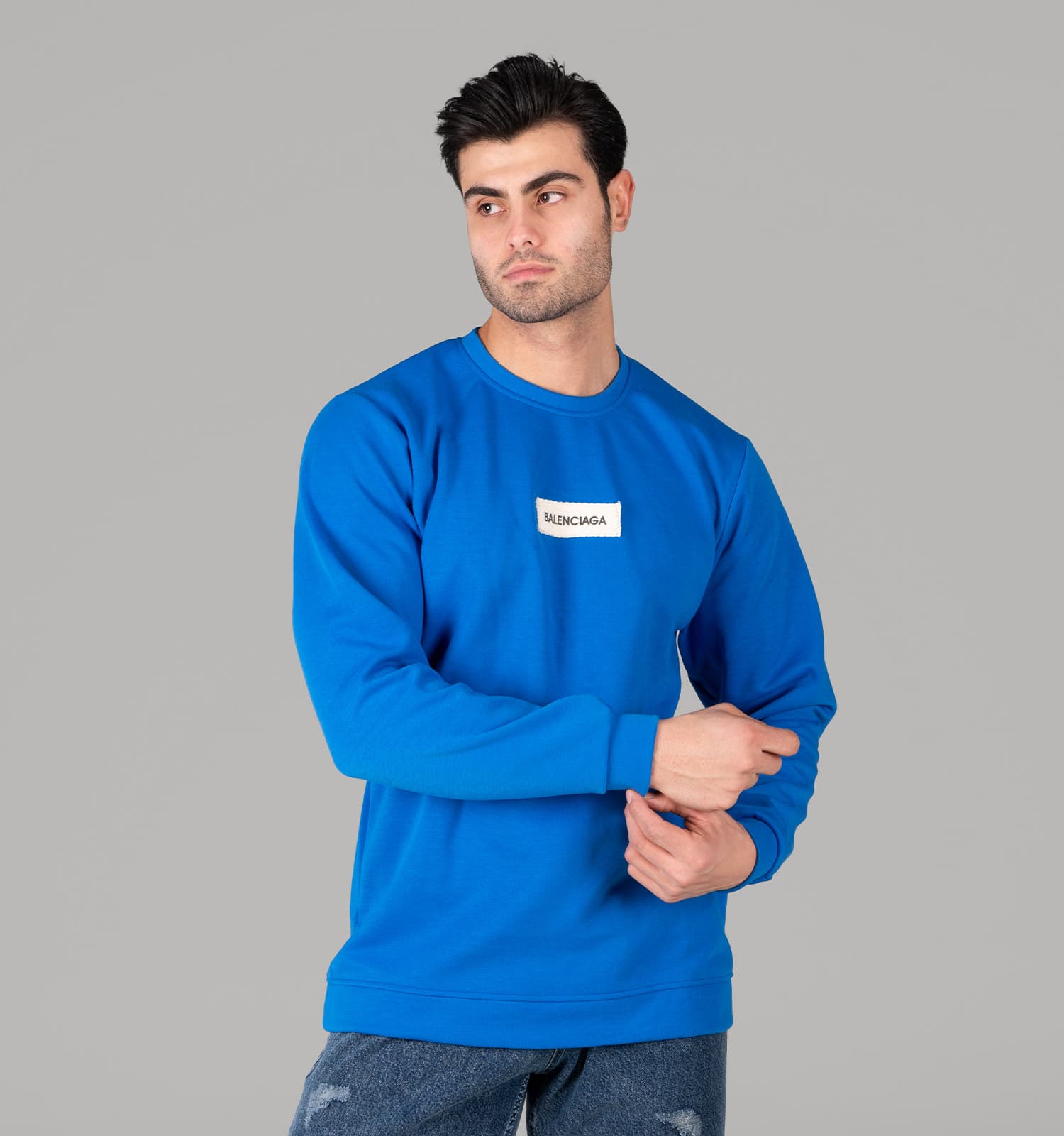 بلوز دورس مردانه یقه گرد طرح دار Balenciaga کد 48998 — تصویر ۲
