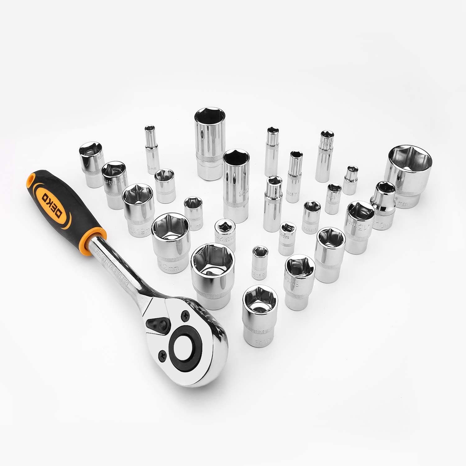 کیت ابزار دستی DEKOPRO 258 Piece Tool Kit with Rolling Tool Box — تصویر ۴