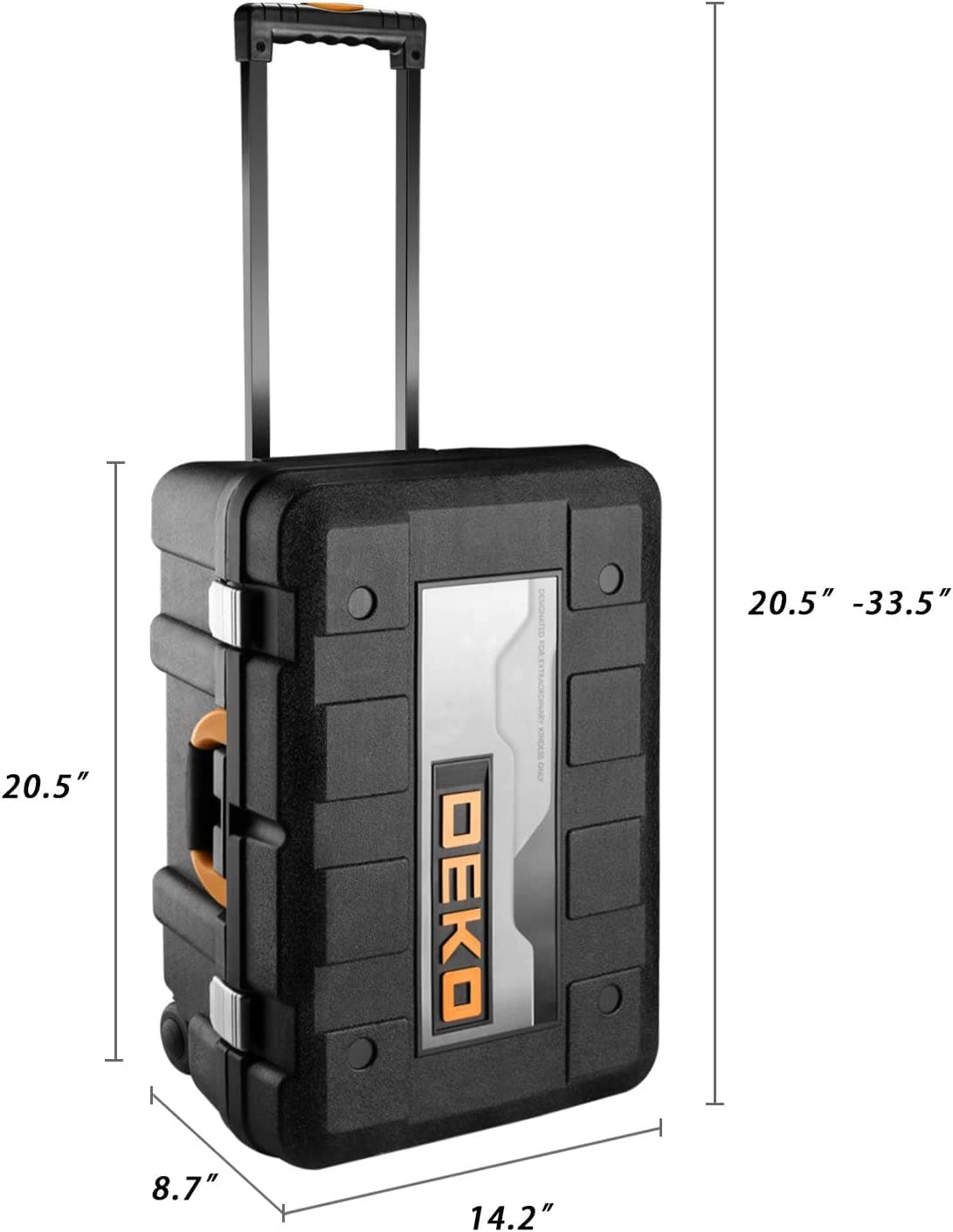 کیت ابزار دستی DEKOPRO 258 Piece Tool Kit with Rolling Tool Box — تصویر ۳
