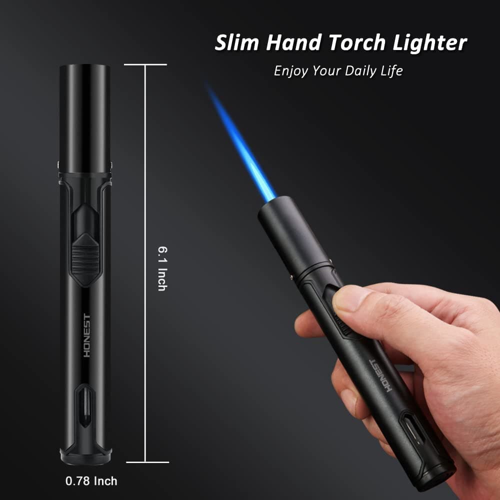 فندک شارژی ضد باد قابل تنظیم جت شعله و قابل حمل Windproof Torch Lighter Cigar Lighter — تصویر ۵