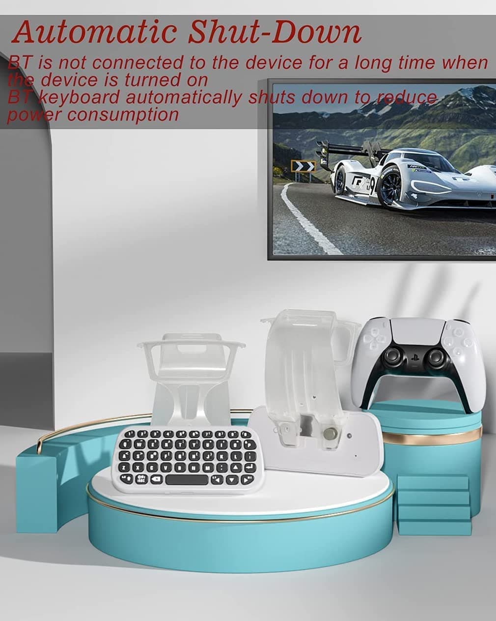صفحه‌کلید کنترل‌کننده بی‌سیم برای Controller Keyboard for PS5, Wireless Chatpad , PS5 — تصویر ۴