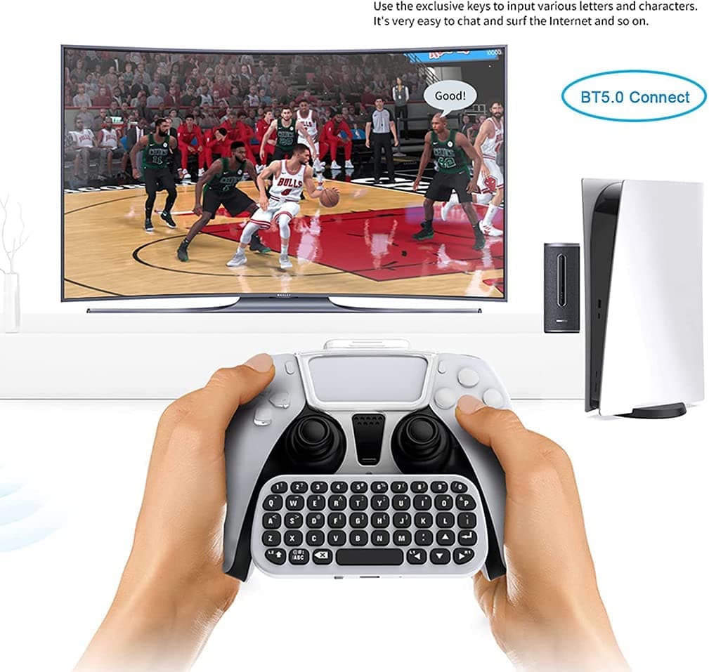 صفحه‌کلید کنترل‌کننده بی‌سیم برای Controller Keyboard for PS5, Wireless Chatpad , PS5 — تصویر ۵
