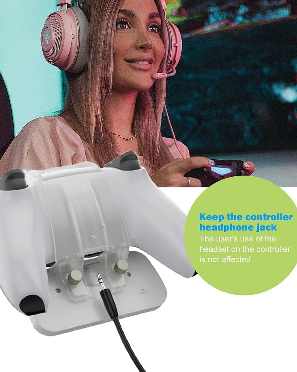 صفحه‌کلید کنترل‌کننده بی‌سیم برای Controller Keyboard for PS5, Wireless Chatpad , PS5 — تصویر ۷
