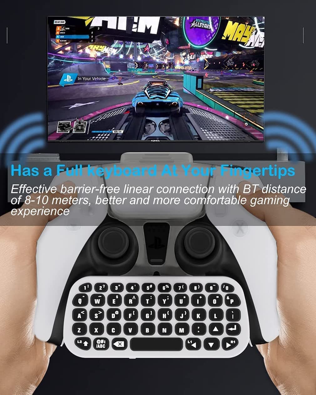 صفحه‌کلید کنترل‌کننده بی‌سیم برای Controller Keyboard for PS5, Wireless Chatpad , PS5 — تصویر ۶