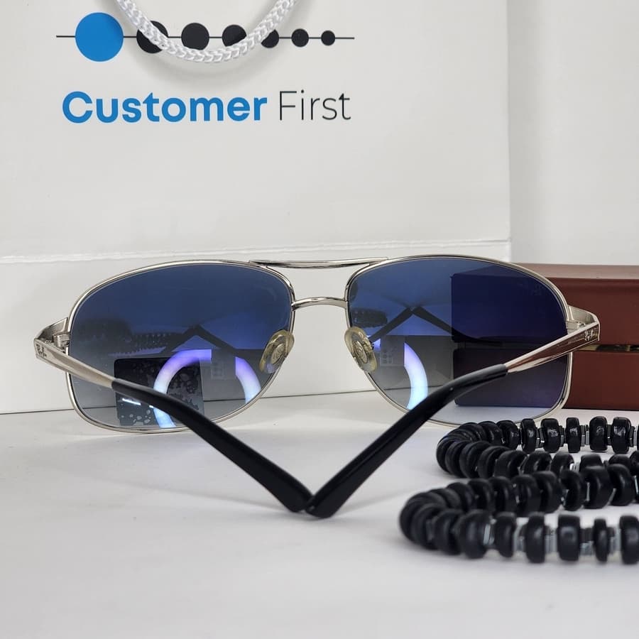 عینک افتابی مردانه فلزی بیس دار Ray Ban کد b53 — تصویر ۴