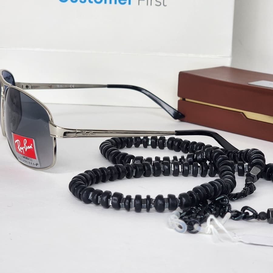 عینک افتابی مردانه فلزی بیس دار Ray Ban کد b53 — تصویر ۳