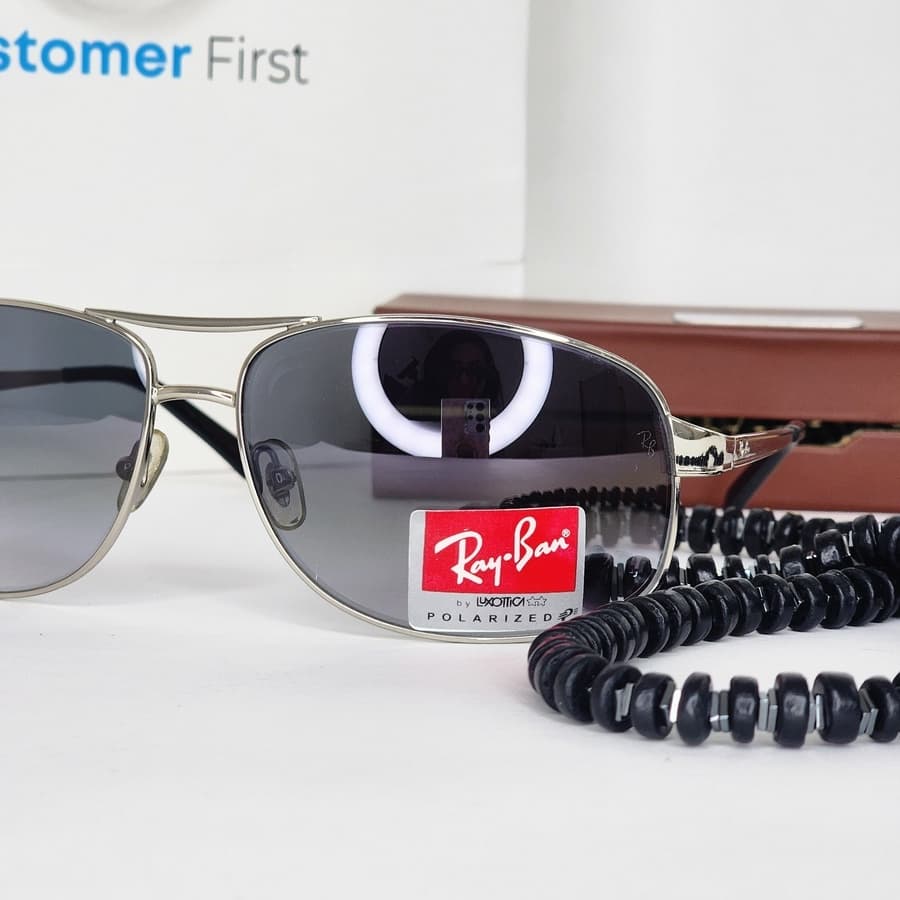 عینک افتابی مردانه فلزی بیس دار Ray Ban کد b53 — تصویر ۲