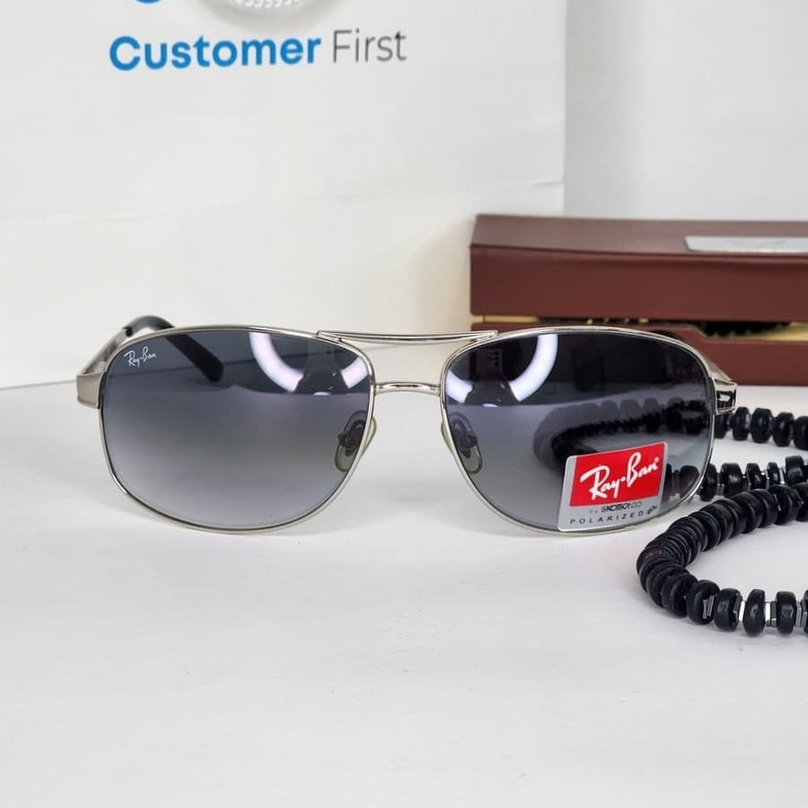 عینک افتابی مردانه فلزی بیس دار Ray Ban کد b53