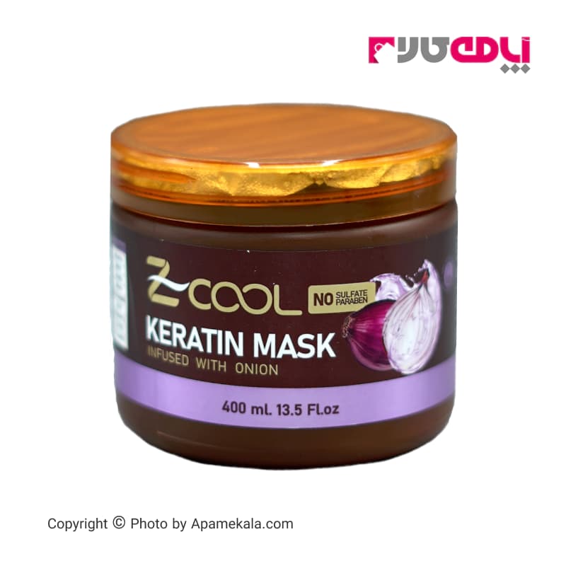 ماسک مو کراتین زدکول (zcool keratin) حاوی عصاره پیاز 400 میل