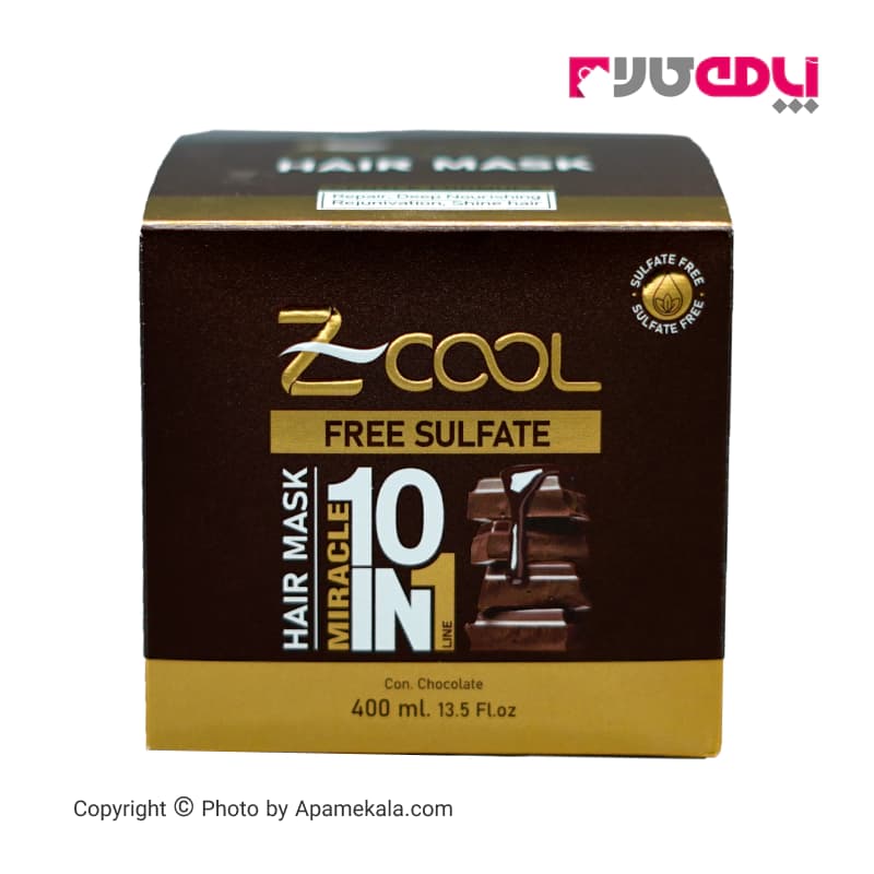 ماسک مو فری سافلیت زدکول (free sulfate) حاوی عصاره شکلات 400 میل — تصویر ۲