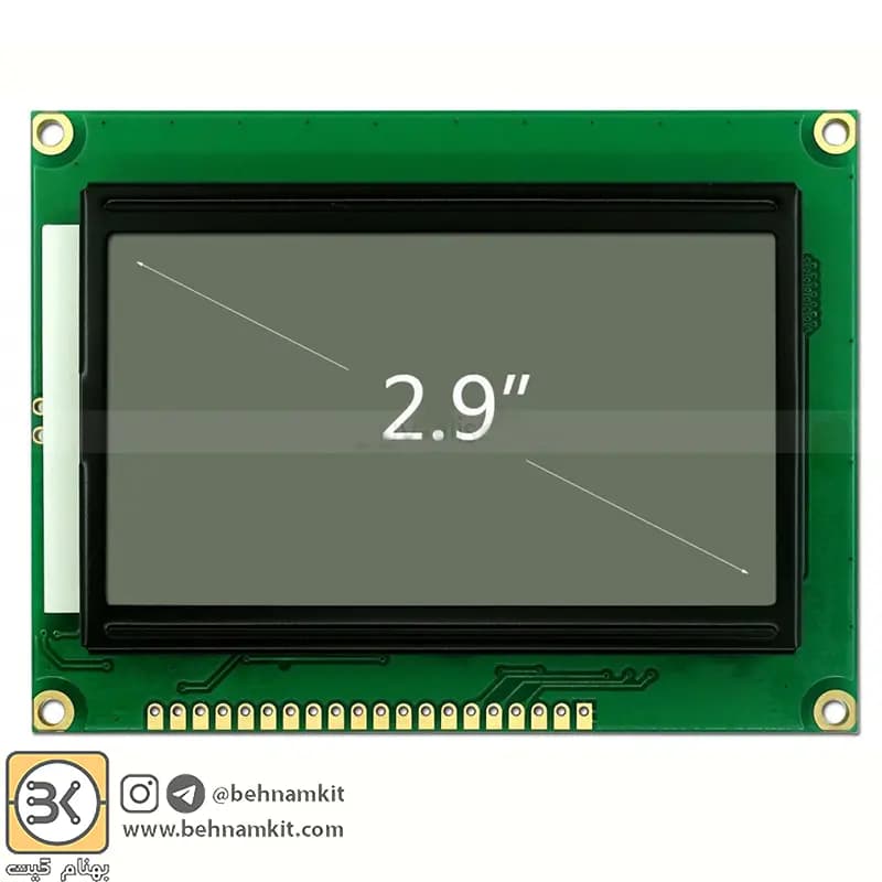 ال سی دی 128*64 سبز LCD 64 128 Green — تصویر ۴