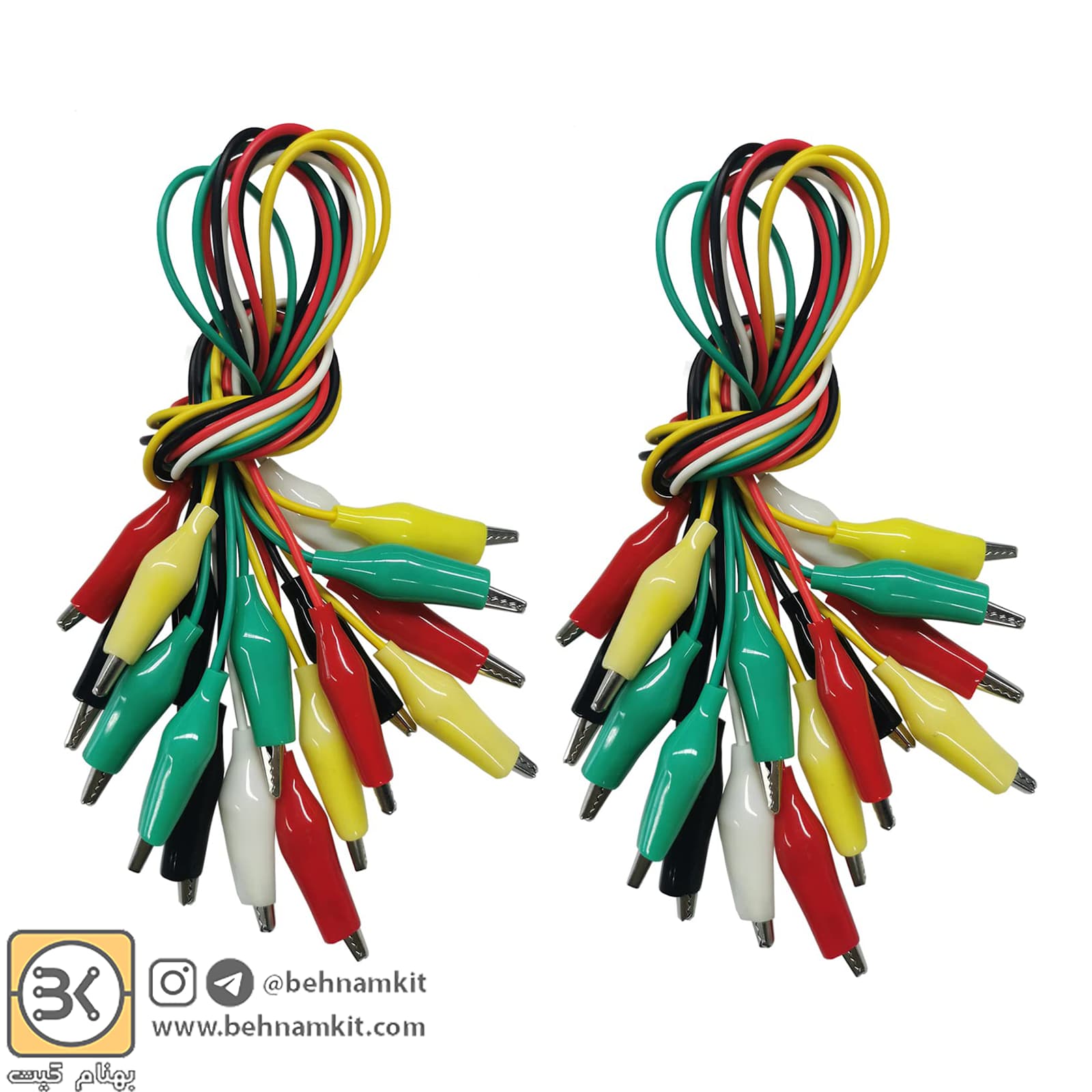 گیره سوسماری سیم‌دار متوسط Crocodile clips