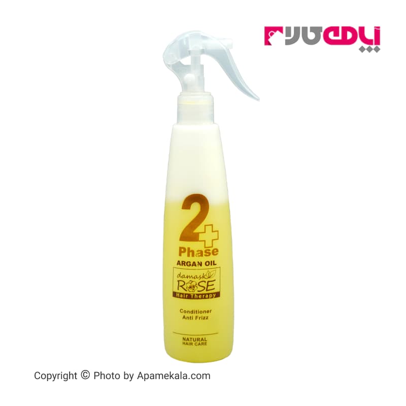 اسپری 2 فاز مو داماسک رز (damask rose) حاوی روغن آرگان حجم 250 میل