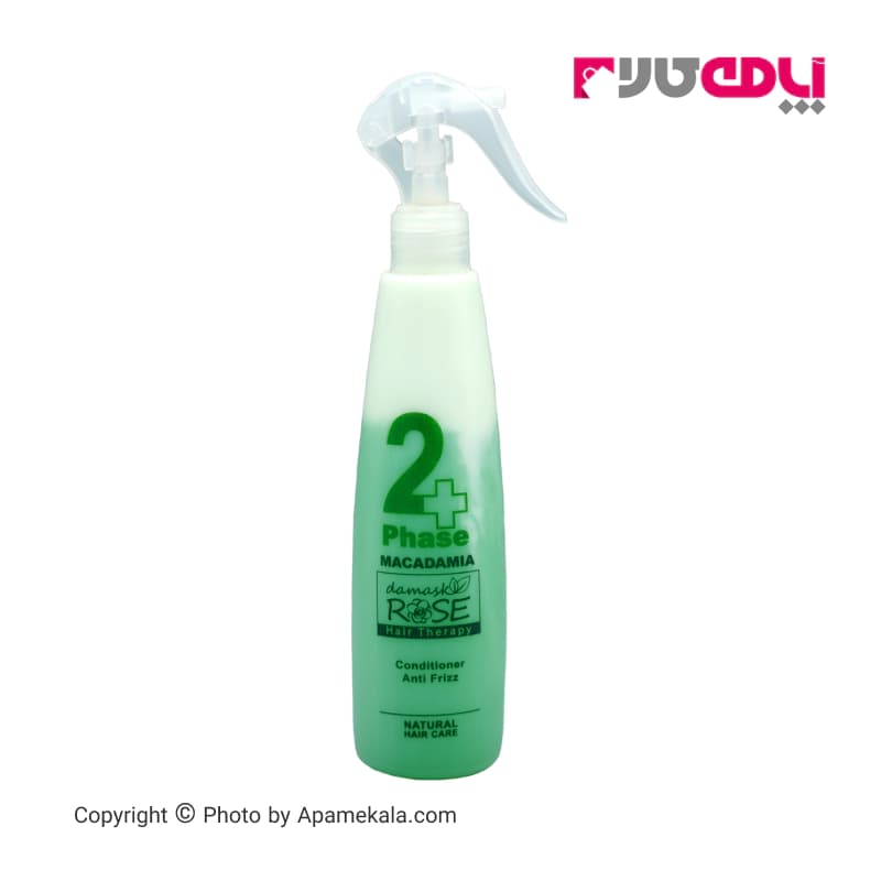 اسپری 2 فاز مو داماسک رز (damask rose) مدل ماکادمیا حجم 250 میل