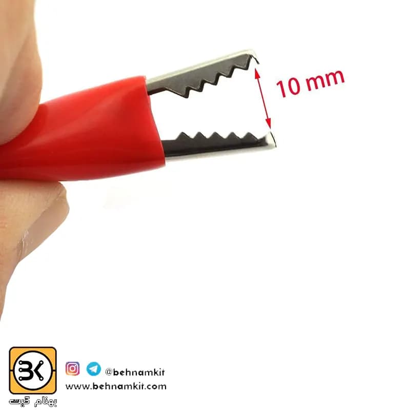 گیره سوسماری تکی بزرگ Crocodile clips — تصویر ۴