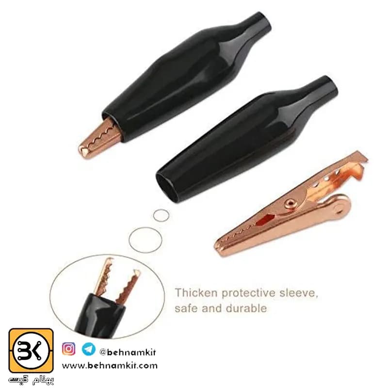 گیره سوسماری تکی بزرگ Crocodile clips — تصویر ۷