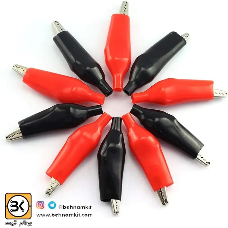 گیره سوسماری تکی بزرگ Crocodile clips