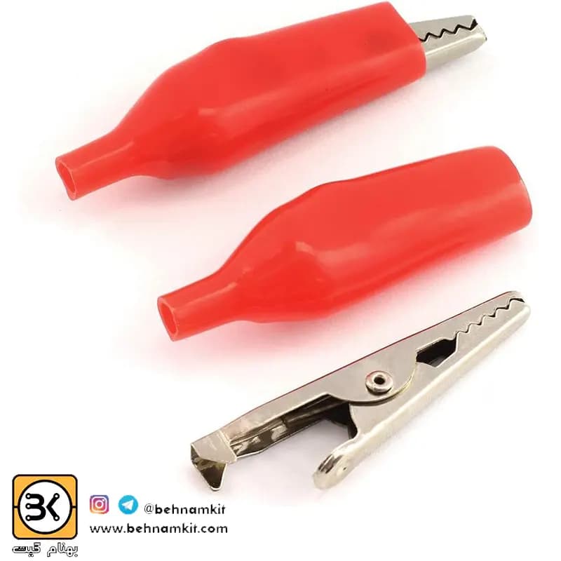 گیره سوسماری تکی بزرگ Crocodile clips — تصویر ۵