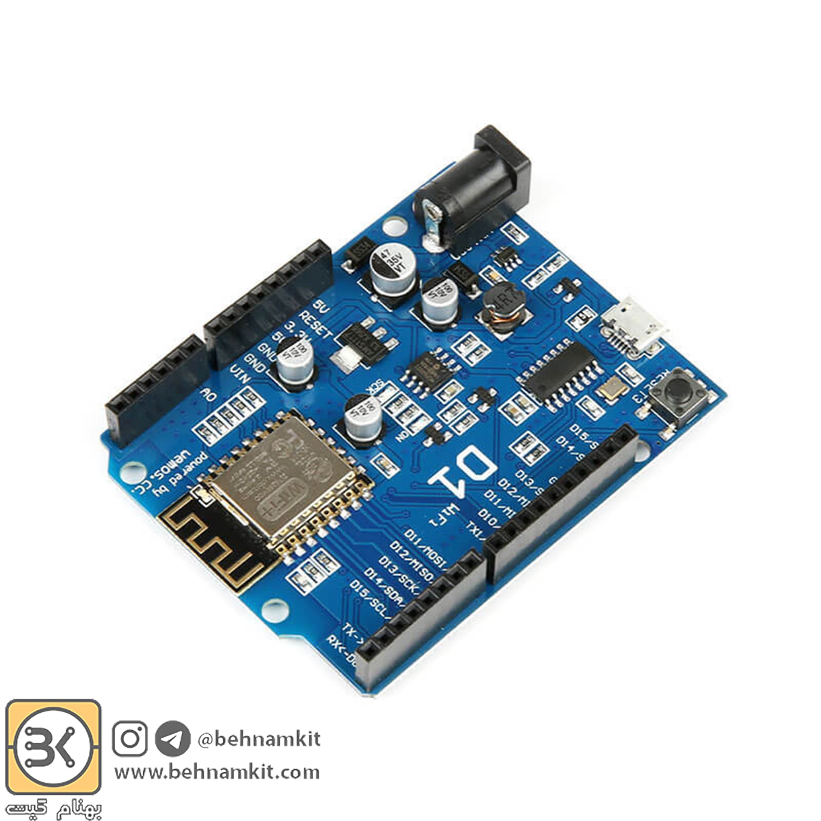 برد آردوینو WeMos D1 با هسته WiFi ESP8266