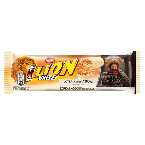 شکلات بار روکش شکلات سفید لاین Lion