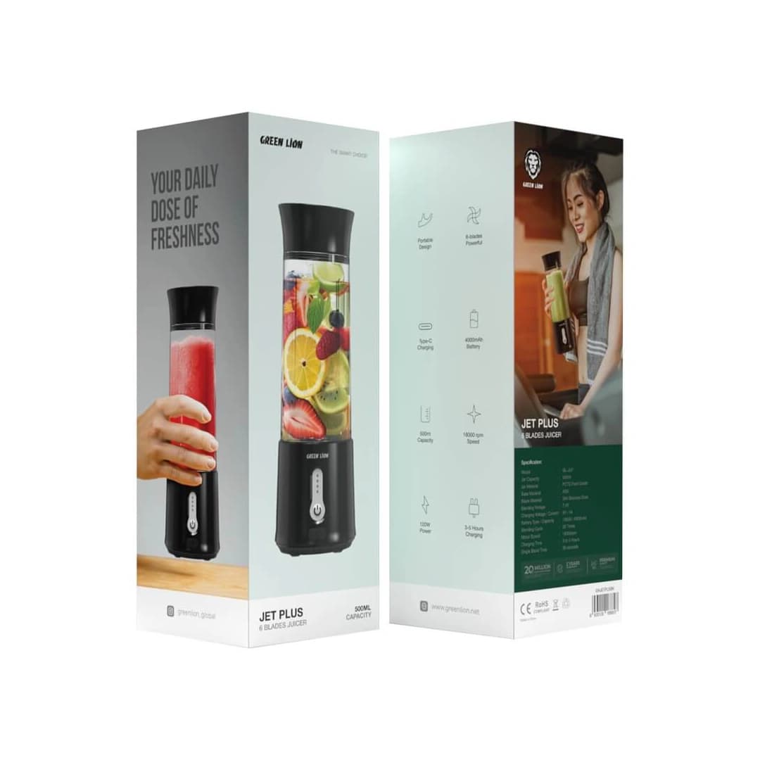 مخلوط کن قابل حمل گرین لاین Green Lion Jet Plus 6 Blades Juicer — تصویر ۵