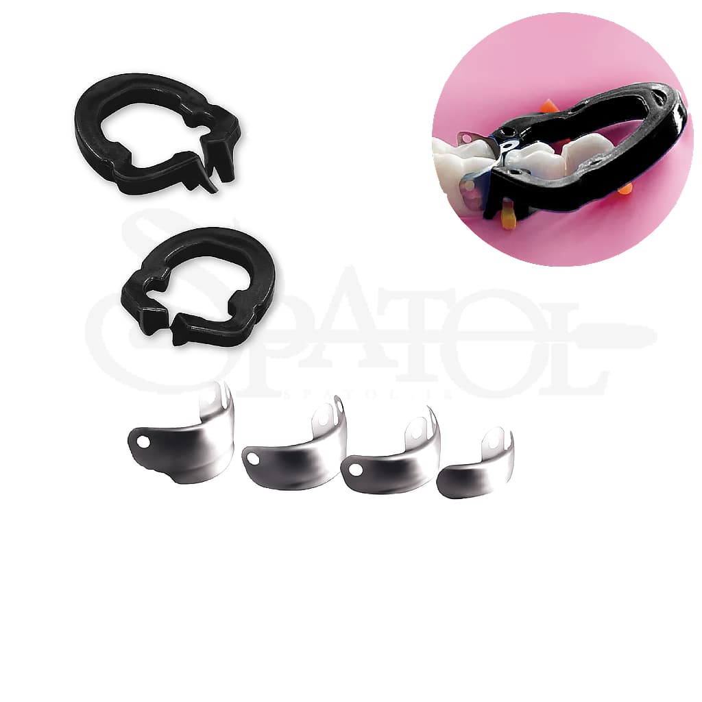 کیت سکشنال با رینگ کربن (30عددی) new sectional carbon matrix kit برند Zt Dental — تصویر ۲