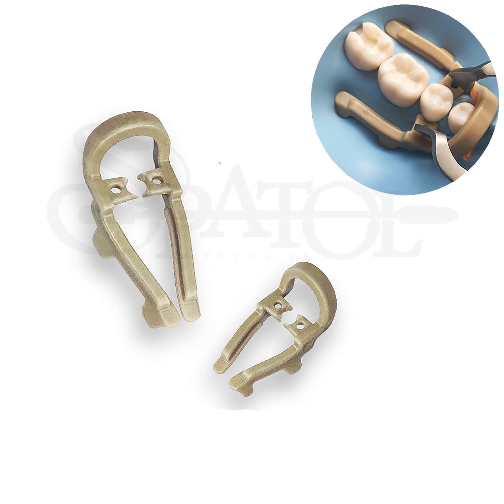 کلمپ رزینی دیستال رابردم Distal extension Resin Ruberdam clamps برند Zt Dental — تصویر ۲