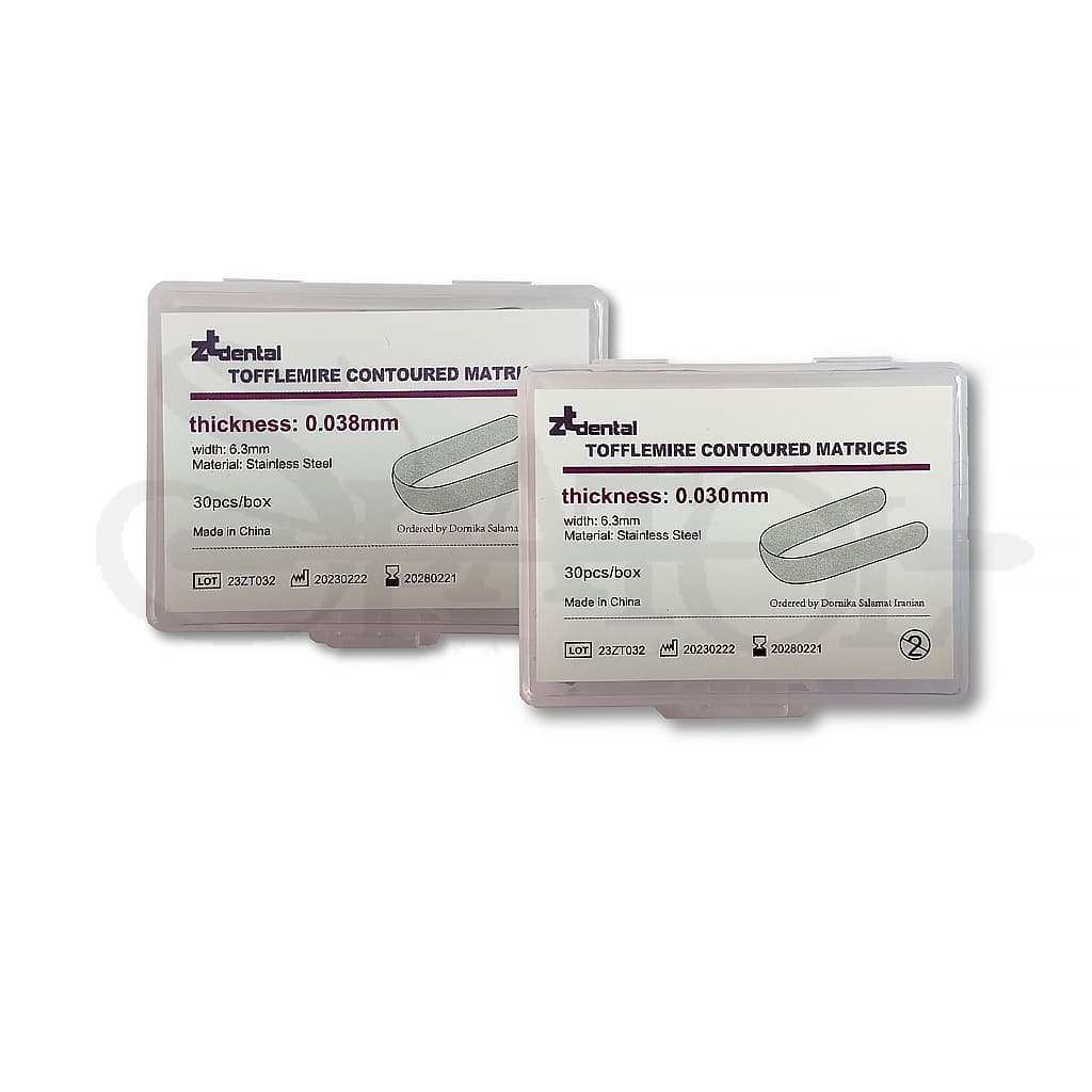 نوار ماتریکس تافل مایر کانتور Matrix Band Tofflemire Contoured برند Zt Dental
