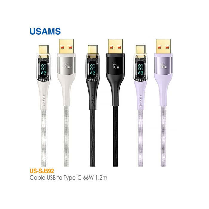 کابل 1.2 متری USB به Type-C یوسمز US-SJ592