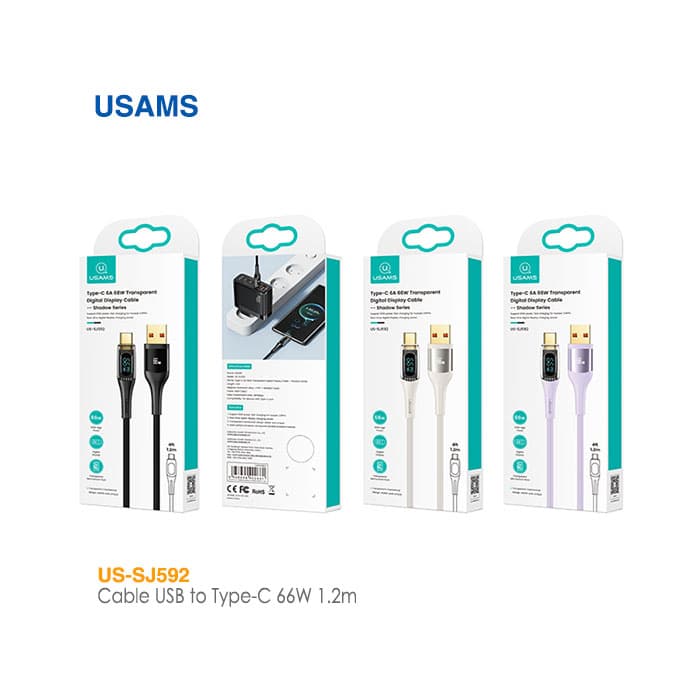 کابل 1.2 متری USB به Type-C یوسمز US-SJ592 — تصویر ۷