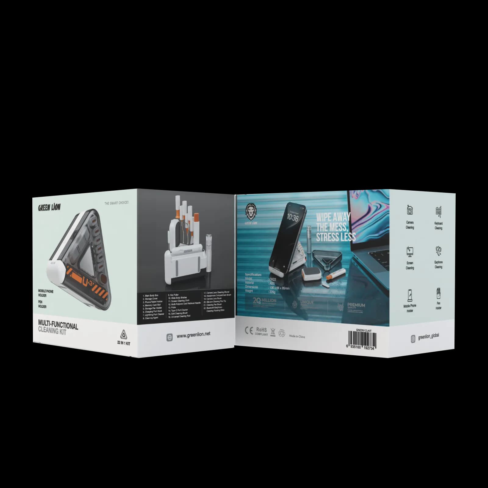 کیت تمیزکننده گرین لاین چندکاره 22 در 1 مدل Multi-Functional Cleaning Kit — تصویر ۲