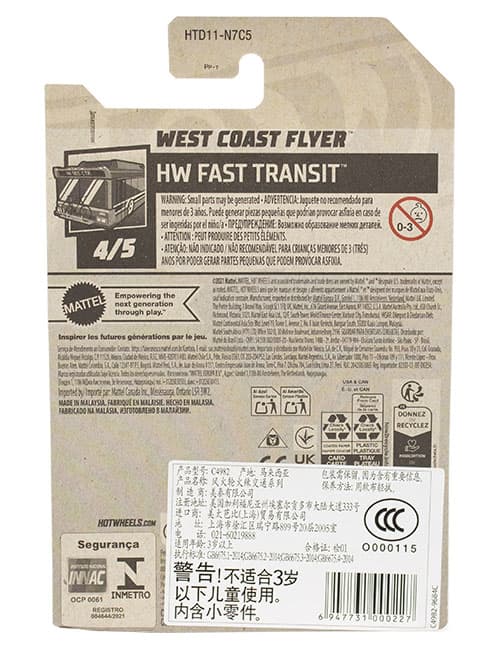 ماشین دکوری مدل West Coast Flyer برند Hot Wheels — تصویر ۲