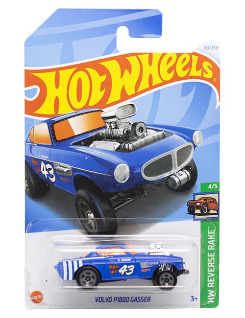 ماشین دکوری مدل Volvo P1800 Gasser برند Hot Wheels آبی