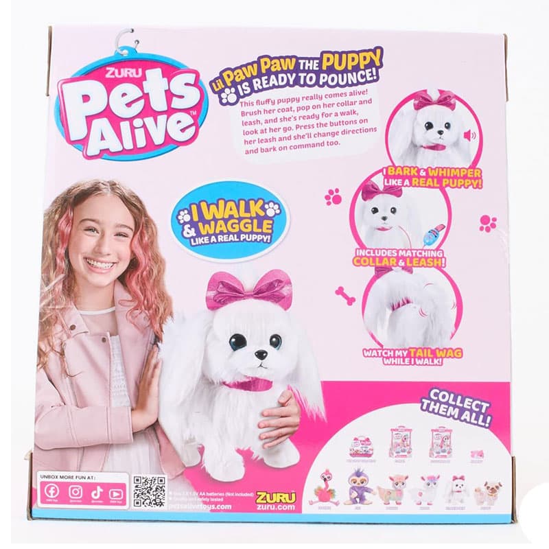 اسباب بازی متحرک Lil Paw Paw سگ کوچولوی پشمالو برند Zuru — تصویر ۶