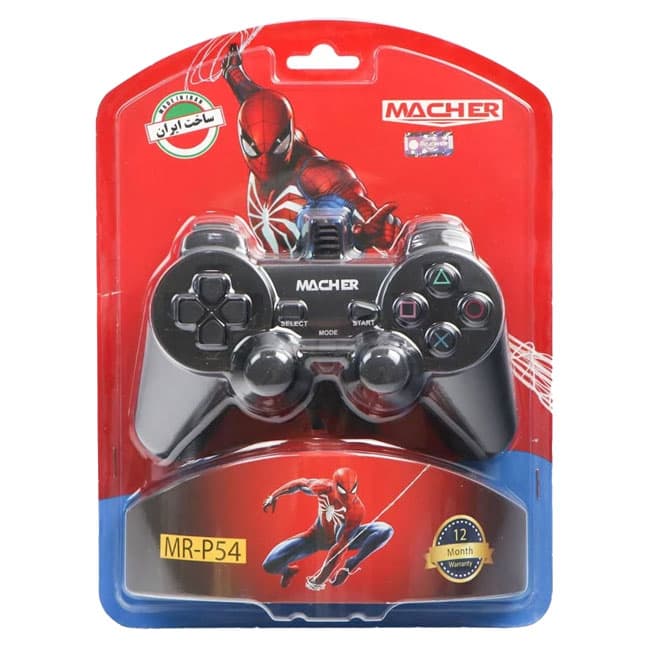 دسته PS2 مشکی Macher مدل MR-P54 — تصویر ۲