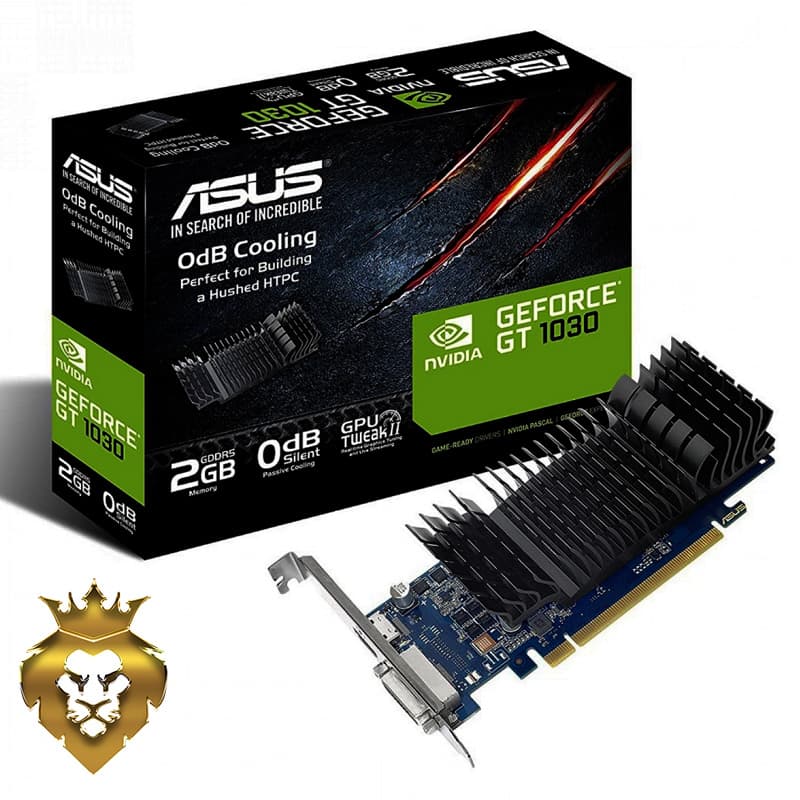 کارت گرافیک ایسوس انویدیا پنل کوتاه مخصوص مینی کیس VGA Asus Nvidia GeForce GT1030 Low Profile BRK