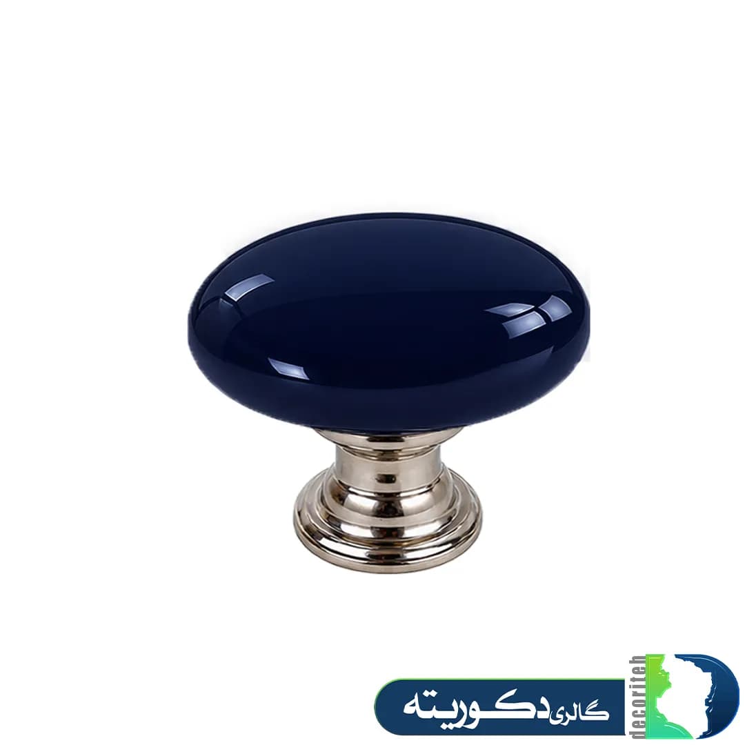 دستگیره تک پیچ عروسکی سرامیکی پایه برنجی برند کاپران