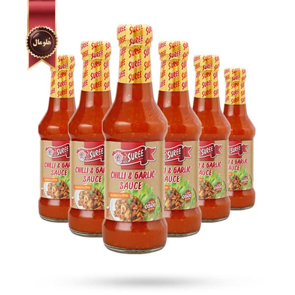 6 عدد سس سورِی Suree مدل چیلی و سیر Chilli and Garlic وزن 300 گرم (اورجینال)