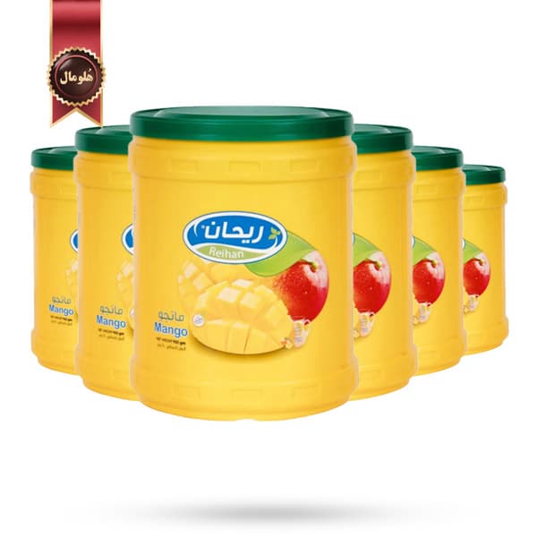 6 عدد پودر شربت ریحان Reihan مدل انبه Mango وزن 900 گرم (اورجینال)